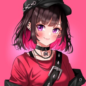 pfp, anime pfp, vtuber pfp, pngtuber pfp, streaming pfp, original character, discord pfp, twitch pfp, youtube pfp, profile picture, ych pfp, Commission Art, custom pfp