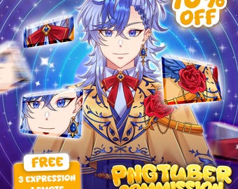 Modèle Anime personnalisé PNGTuber : Streaming Avatar Commission