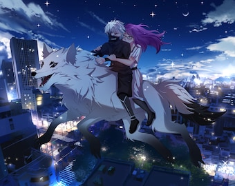 Custom Anime Portrait: Couple Commission, Original Art (Digital File)