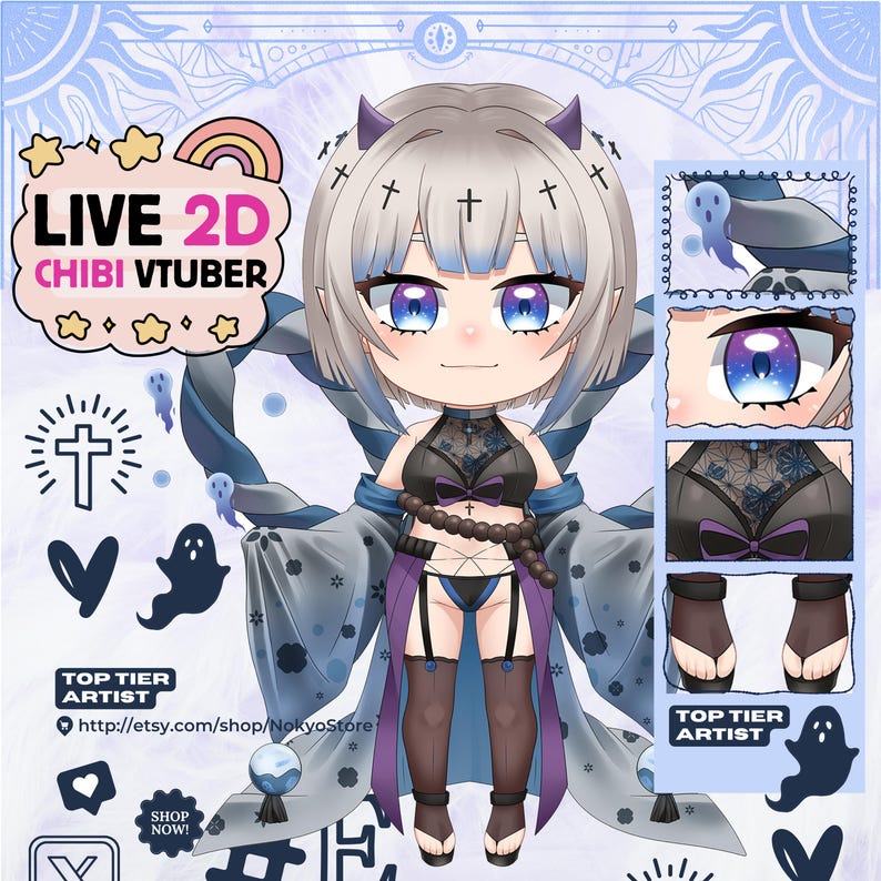 Chibi Vtuber Commission Custom Live2d Chibi Commission Chibi Anime Art