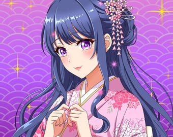 Custom Anime Profile Picture: Twitch PFP Commission