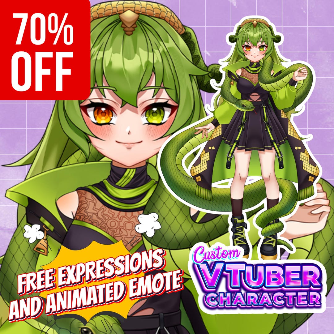 Custom Live2d Vtuber Commission Anime Art Commision Vtuber for Streamer