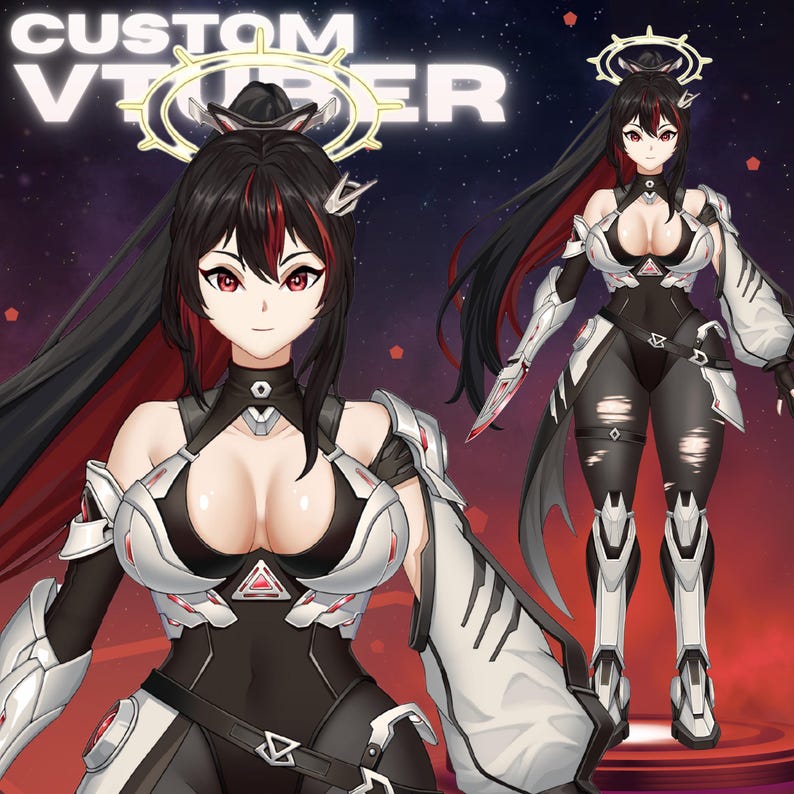 Eigenes Vtuber Model Live2d Auftragsarbeit | Vtuber Objekt | Vtuber weiblich & männlich | Vtuber Modell | Anime Kunst | Pngtuber | Vtuber Model Kommision Bild 5