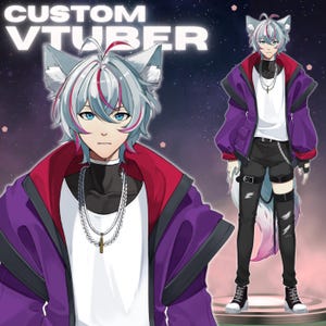 Eigenes Vtuber Model Live2d Auftragsarbeit | Vtuber Objekt | Vtuber weiblich & männlich | Vtuber Modell | Anime Kunst | Pngtuber | Vtuber Model Kommision Bild 8
