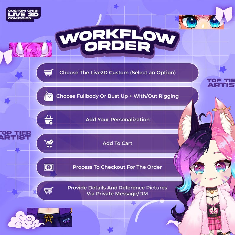 Chibi Vtuber Commission Custom Live2d Chibi Commission Chibi Anime Art