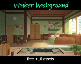 Cottagecore Vtuber Room Background with Assets (Digital Download)
