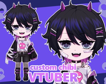 Custom Chibi Vtuber Live2D model commission (virtual youtuber model)Vtuber Design / Rigging / Fan Art Commission / Vtuber Streamer / Vtuber