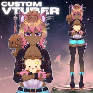 Eigenes Vtuber Model Live2d Auftragsarbeit | Vtuber Objekt | Vtuber weiblich & männlich | Vtuber Modell | Anime Kunst | Pngtuber | Vtuber Model Kommision Bild 10
