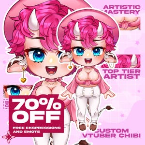 Custom Chibi Vtuber, Chibi commission, Chibi Anime art Commission, Chibi Vtuber commission, Vtuber assets, Chibi Vtuber Assets, Vtuber art