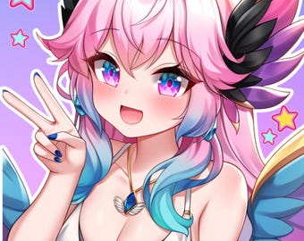 Comisión de Anime PFP personalizada para Twitch, PNGtuber pfp, Vtuber pfp, ícono de perfil, Discord pfp, comisión de personaje de Anime para regalo de Navidad