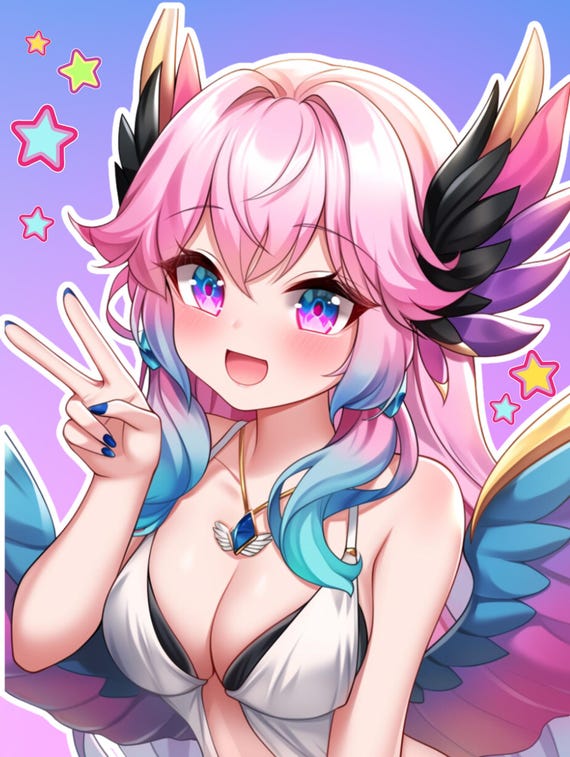 Custom Anime PFP Commission for twitch, PNGtuber pfp, Vtuber pfp, Profile Icon, discord pfp, Anime Character Commission for christmas gift
