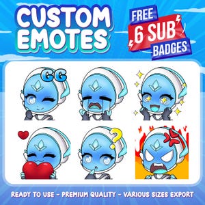 Emote Twitch personalizzate per il tuo streaming, emote Kick, emote Vtuber Cute Chibi, emote animali, emote anime, emote animate, emote sub