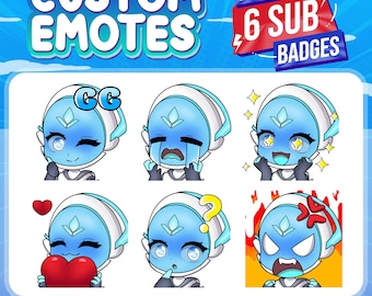 Custom Twitch Emotes for Your Stream, Kick Emote, Vtuber Cute Chibi Emote, Animal Emotes, Anime emote, Animated Emotes, Sub Emotes