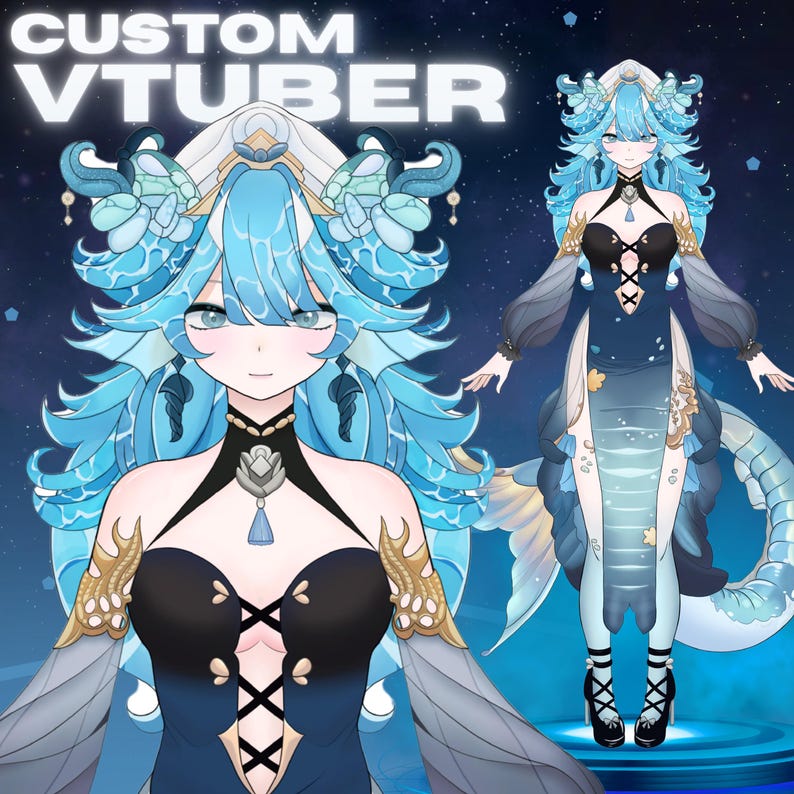 Eigenes Vtuber Model Live2d Auftragsarbeit | Vtuber Objekt | Vtuber weiblich & männlich | Vtuber Modell | Anime Kunst | Pngtuber | Vtuber Model Kommision Bild 3