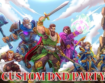 Custom DnD Character Art | Dungeons and Dragons | Art Illustration Fantasy Portrait Avatar | DnD Gift | Dnd Group | DND Party | DND Campaign