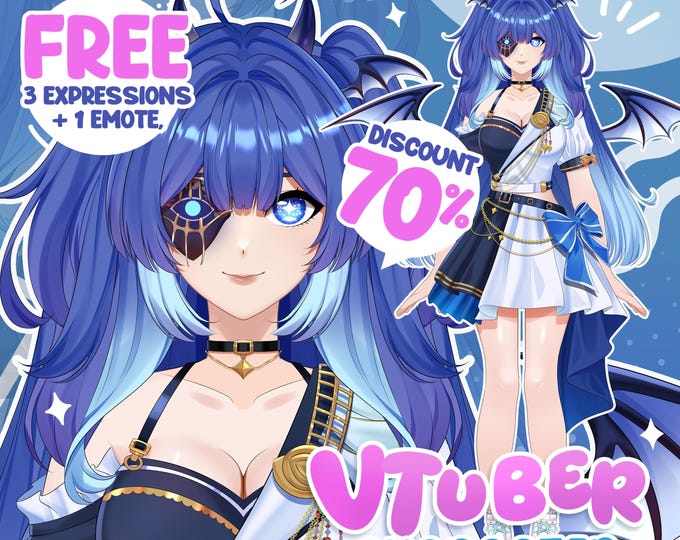 Featured listing image: Custom Vtuber Model Live2d | Vtuber | Vtuber Model | Vtuber Commission | Vtuber Avatar | Live2d Model | Vtuber Assets | Vtuber Male & Female