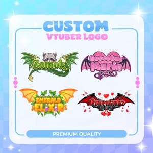Custom Vtuber Logo | Cute Logo | Vtuber Logo | Kawaii Logo| PNGTuber Logo | Cute Vtuber Logo | Custom Cute Vtuber Logo | GIFTuber Logo