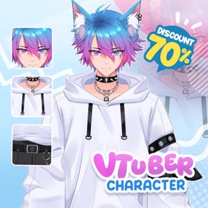 Custom Live2d Vtuber Commission | Live2d | Pngtuber | Vtuber assets | Vtuber | Vtuber Model |Vtuber Rigging | Vtuber Male & Female