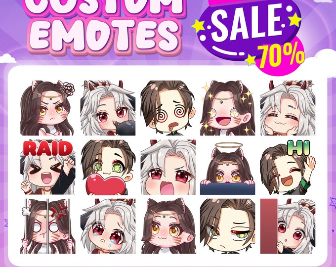 Twitce Emotes | Custom Vtuber emotes | Pet animal emotes | Anime emote | Sub Emotes | Twitch Emotes | Stiker Emotes | Kick Emotes | YCH