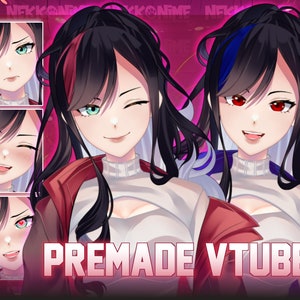 Ready to Use Vtuber | Guitarist Female Live 2d | Vtube Studio | Commercial use | Vtuber Premade | Vtuber Assets | Vtuber Premade Adopt