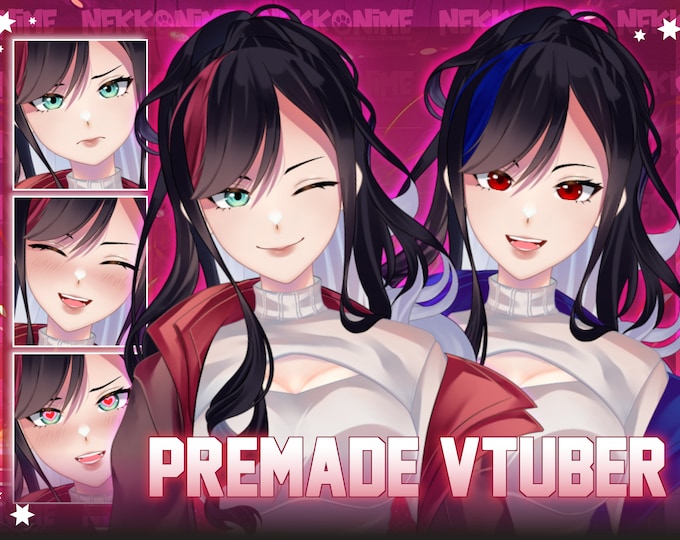 Ready to Use Vtuber | Guitarist Female Live 2d | Vtube Studio | Commercial use | Vtuber Premade | Vtuber Assets | Vtuber Premade Adopt
