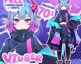 Custom Vtuber Model Live2d Commission | Vtuber | Pngtuber | Vtuber male & female  | Vtuber model | Anime | Vtuber Assets
