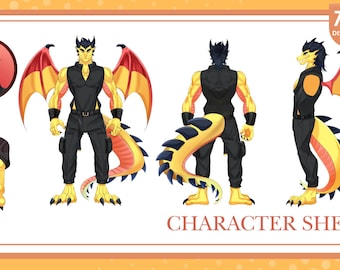 Custom Furry Character Sheet, Fursona Commission, Fursuit Design, OC, Furry Art, Furry PFP, Fursuit, Furry Commission