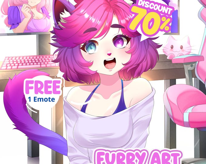 Custom Furry, Furry Art, Furry Commission, Furry Icon, Fursona Commission, PFP, Furry Ref, furry avatar, Persinalized Gift, furry couple