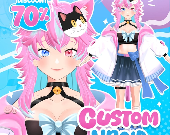 Custom 3D Vtuber Model, Vrchat, 3D Vtuber, 3D Avatar, 3D Model, Vrchat Avatar, Anime Vroid, Convert your live2D vtuber into 3D vtuber model