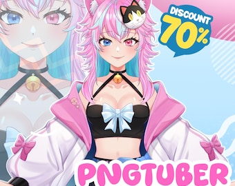 Custom Anime PNGTuber Commission | Vtuber Model