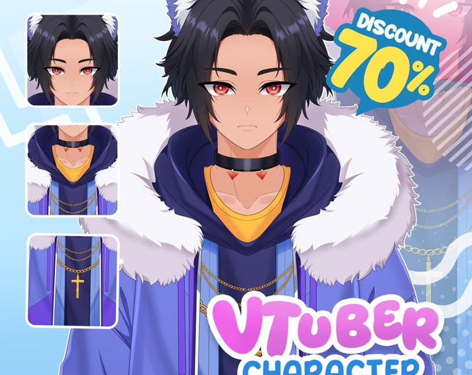 Custom live2d Vtuber commission | Vtuber assets | Live2d model commission | Pngtuber | Anime | Anime art Commission | Custom Vtuber Model