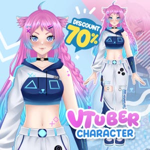 Custom Live2d Vtuber Commission | Live2d Model Commission, Custom Vtuber Model, Pngtuber, Vtuber assets, Anime, Anime Art, Vtuber Model