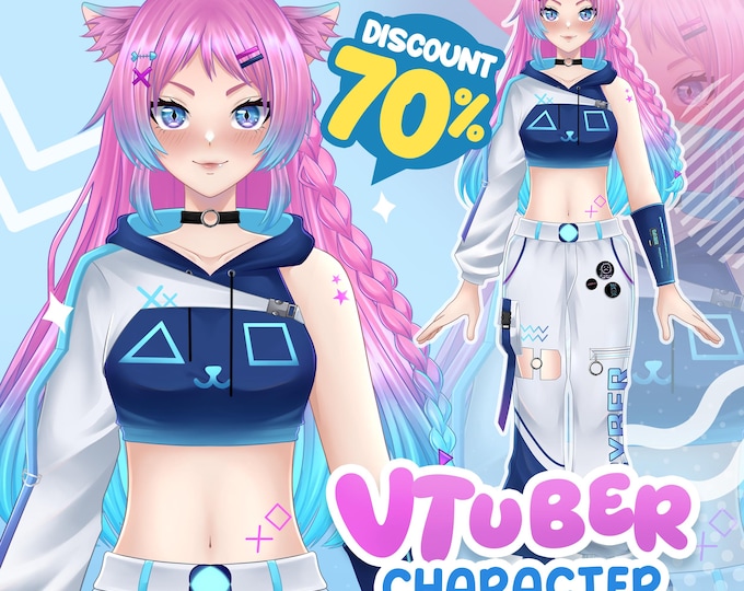 Custom vtuber model commission | Live2d Model, vtuber model, Pngtuber, Vtuber assets, Anime Art, Vtuber Model Commission | Vtuber Assets