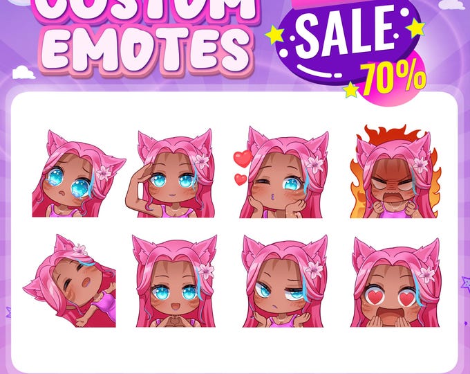 Custom Twitch Emotes | Animated Emotes | Emotes | Youtube | Discord | Vtuber Emotes | Custom Emotes | YCH | Twitch Emote for streamer
