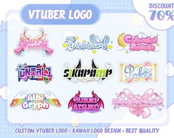 Custom Vtuber Logo | Animated logo for stream Twitch, Youtube, Kick | Stream Logo |  Kawaii Logo | vtuber logo commissions | vtuber assets
