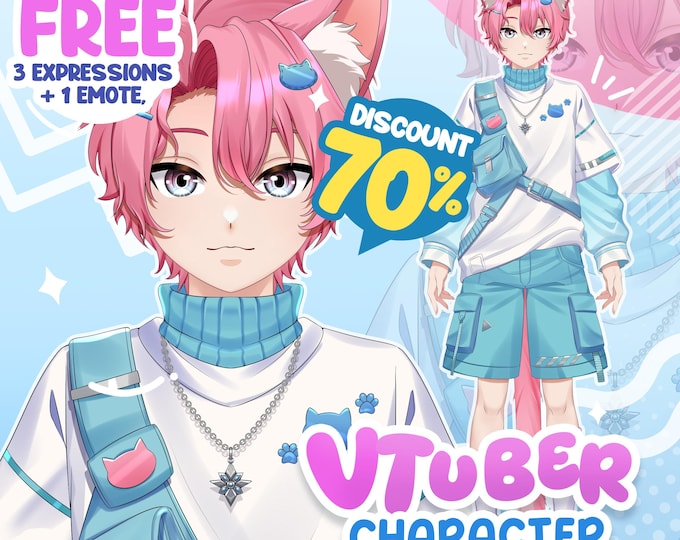 Featured listing image: Custom Anime Vtuber Model | Live2D Avatar Commission