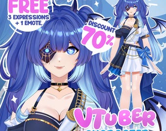 Modelo personalizado de Vtuber de anime / Comisión Live2D / Totalmente animado / Vbridger / Listo para usar / Vtuber Studio
