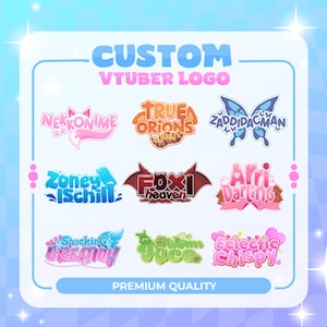 Custom Vtuber Logo | Cute Logo | Vtuber | Kawaii Logo| PNGTuber Logo | Cute Vtuber Logo | Custom Cute Vtuber Logo | GIFTuber Logo