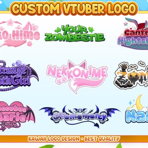 Custom Vtuber Logo | Cute Logo | Vtuber asset | PNGTuber Logo | Animated Logo| Kawaii Logo | Vtuber Logo Commission | GIFTuber Logo