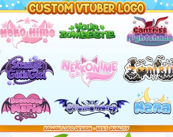 Custom Vtuber Logo | Cute Logo | Vtuber asset | PNGTuber Logo | Animated Logo| Kawaii Logo | Vtuber Logo Commission | GIFTuber Logo