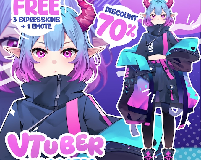 Featured listing image: Custom Vtuber Model | Live2D Commission & Rigging