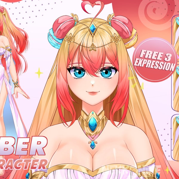 Custom Vtuber Model for Commercial use | Live2D Vtuber | Anime Character | pngtuber |  vtuber Rigging | vtuber design | vtuber character