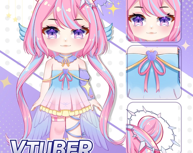 Custom LIVE2D Vtuber Model | Vtuber Commission | Vtuber Design | Vtuber Chibi | Live2d Commission | live2d model | Rigging