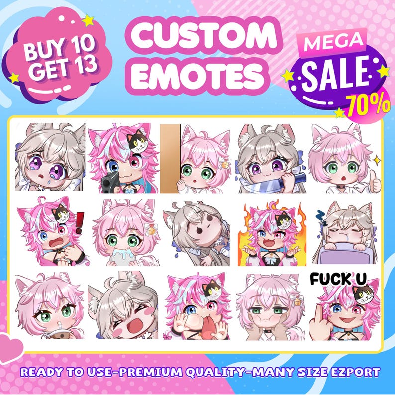 Twitch Emotes, Emotes, Twitch, Gift, animated emotes, Youtube, Custom Emotes, Discord, Twitch Emote, Emote Twitch, Personalised Gift, Gift, bunny emotes, discord emotes, repo emotes, Christmas emotes, helloween emotes, meme, stream, twitch sub badges, twitch badges, custom twitch emotes, animated twitch emotes, Kick emotes, ych emotes, vtuber model, custom vtuber, pngtuber, youtube, twitch badges, discord, twitch stream, twitch sub emotes, vtuber emotes, chibi character, Sub emotes, cute emotes