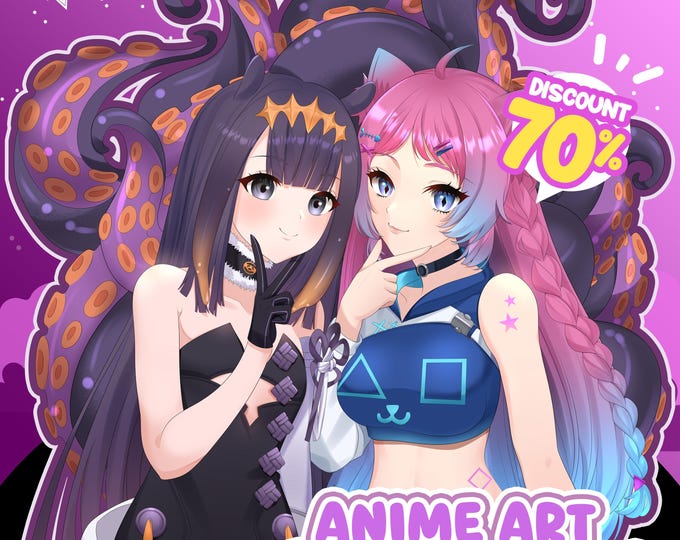 Custom anime art | custom pfp | PFP Anime | Custom art commission | vtuber profile | Fanart | OC | PFP | anime | personalized gift