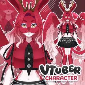 カスタムVTuber Live2Dモデル制作依頼 | VTuber | Live2Dモデル | VTuberアセット | VTuber女性・男性 | VTuberモデル | PNGTuber | アニメアート 画像 17