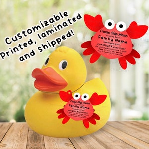 Cruising Ducks Personalized Tags, Gift for Cruiser, Carnival Duck Tags, Unique Tags, Rubber Duck Jeep, Crab Tags, *SHIPPED TO YOU*
