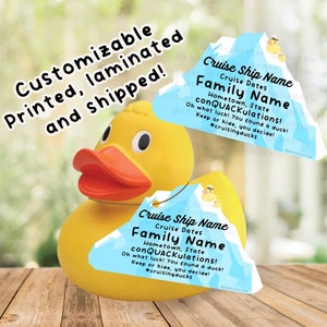Cruising Ducks Personalized Tags, Gift for Cruiser, Carnival Duck Tags, Unique Tags, Rubber Duck Jeep, Alaska Cruise, Ice, *SHIPPED TO YOU*