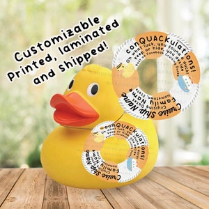 Cruising Ducks Personalized Tags, Gift for Cruiser, Carnival Duck Tags, Rubber Duck Duck Jeep, Life Preserver Duck Tags *SHIPPED TO YOU*