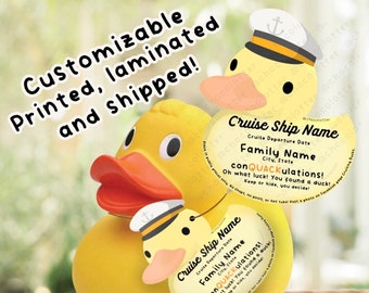 Cruising Ducks Personalized Tags, Gift for Cruiser, Carnival Duck Tags, Unique Tags, Rubber Duck Jeep, Editable Tags, Ducks *SHIPPED TO YOU*